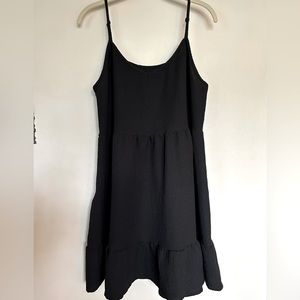 Womens black dress adjustable spaghetti straps 1X